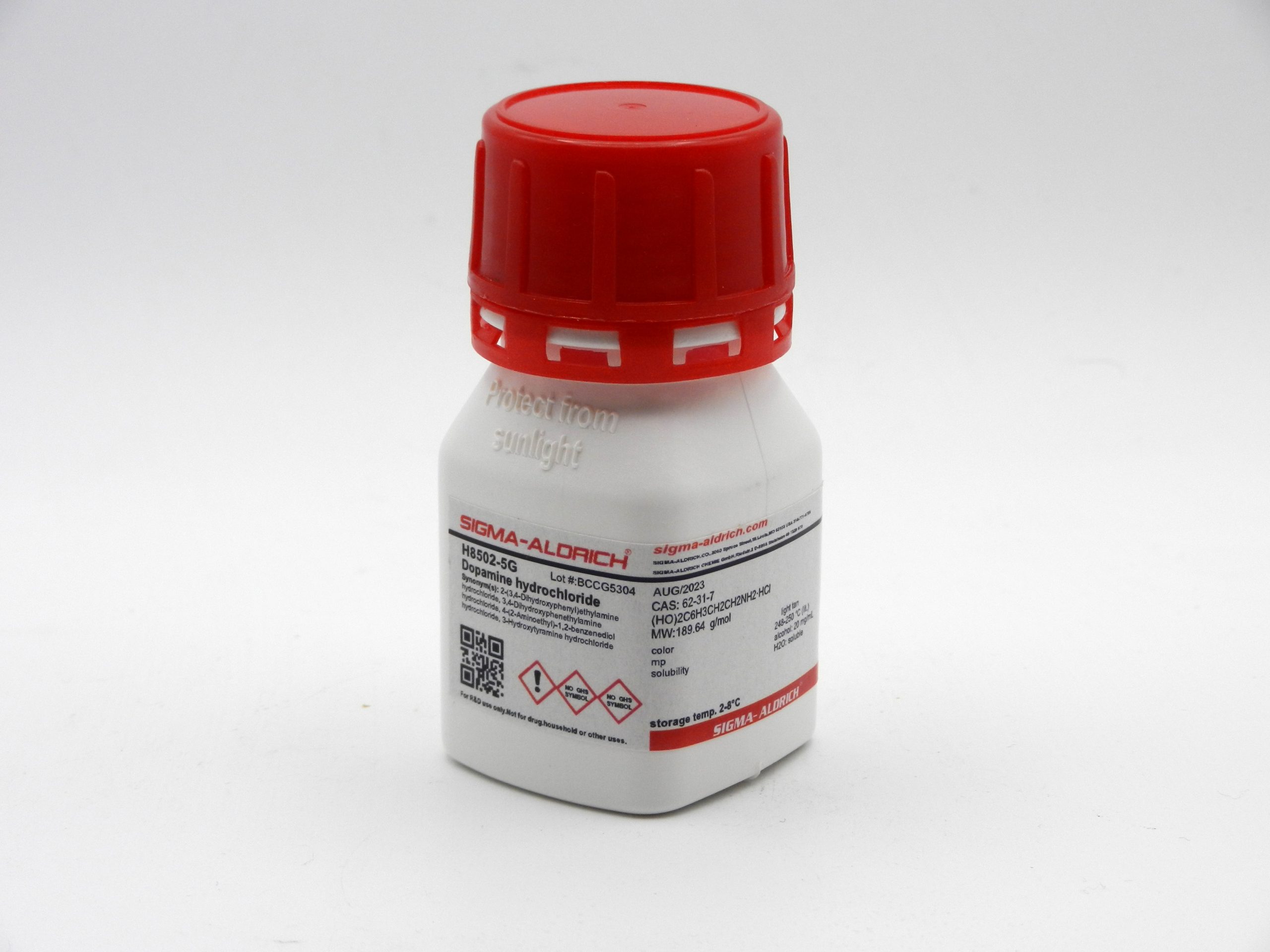 دوپامین هیدروکلراید کد  h8502 سیگما