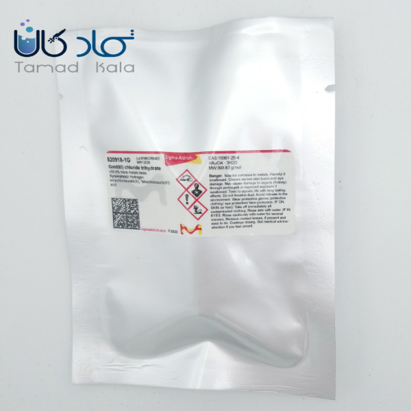 کلرید طلا 3 آبه کد 520918 سیگما