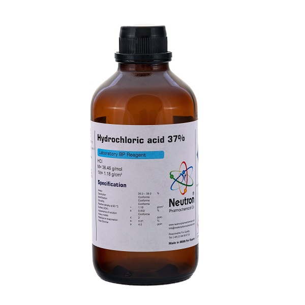اسید کلریدریک 37 درصد گرید BP شرکت نوترون