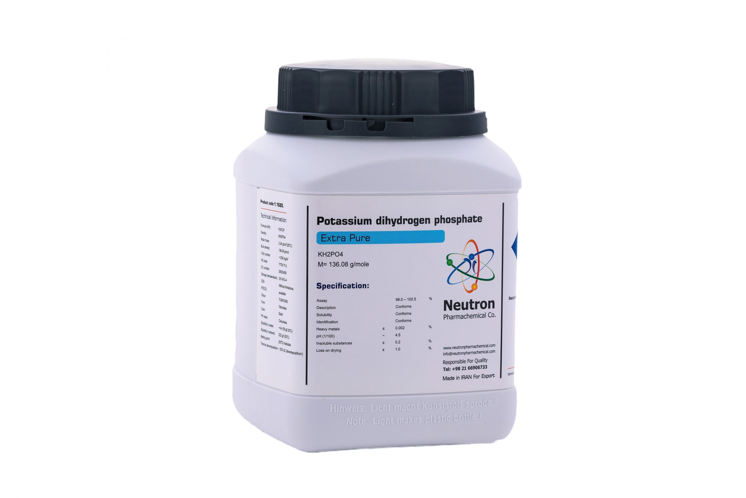 پتاسیم دی هیدروژن فسفات نوترون
