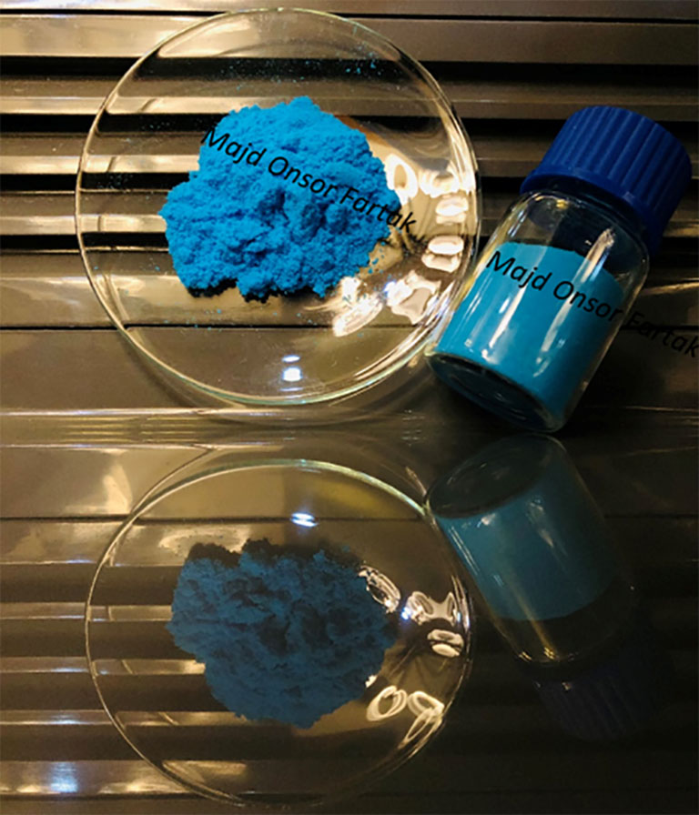 چارچوب فلز-آلی Cu-BTC تولیدی شرکت مجد عنصر فرتاک