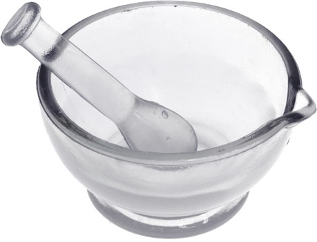 هاون شیشه ای