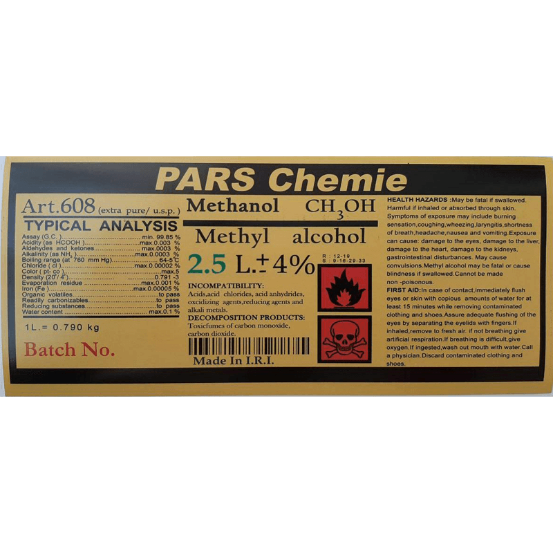 متانول 99.85 پارس شیمی