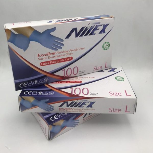 دستکش نیتریل 100عددی (نماینده حریر ایران)